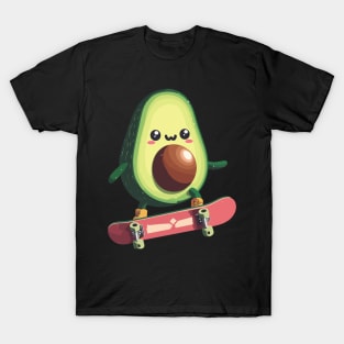 Cool funny avocado skateboarding T-Shirt